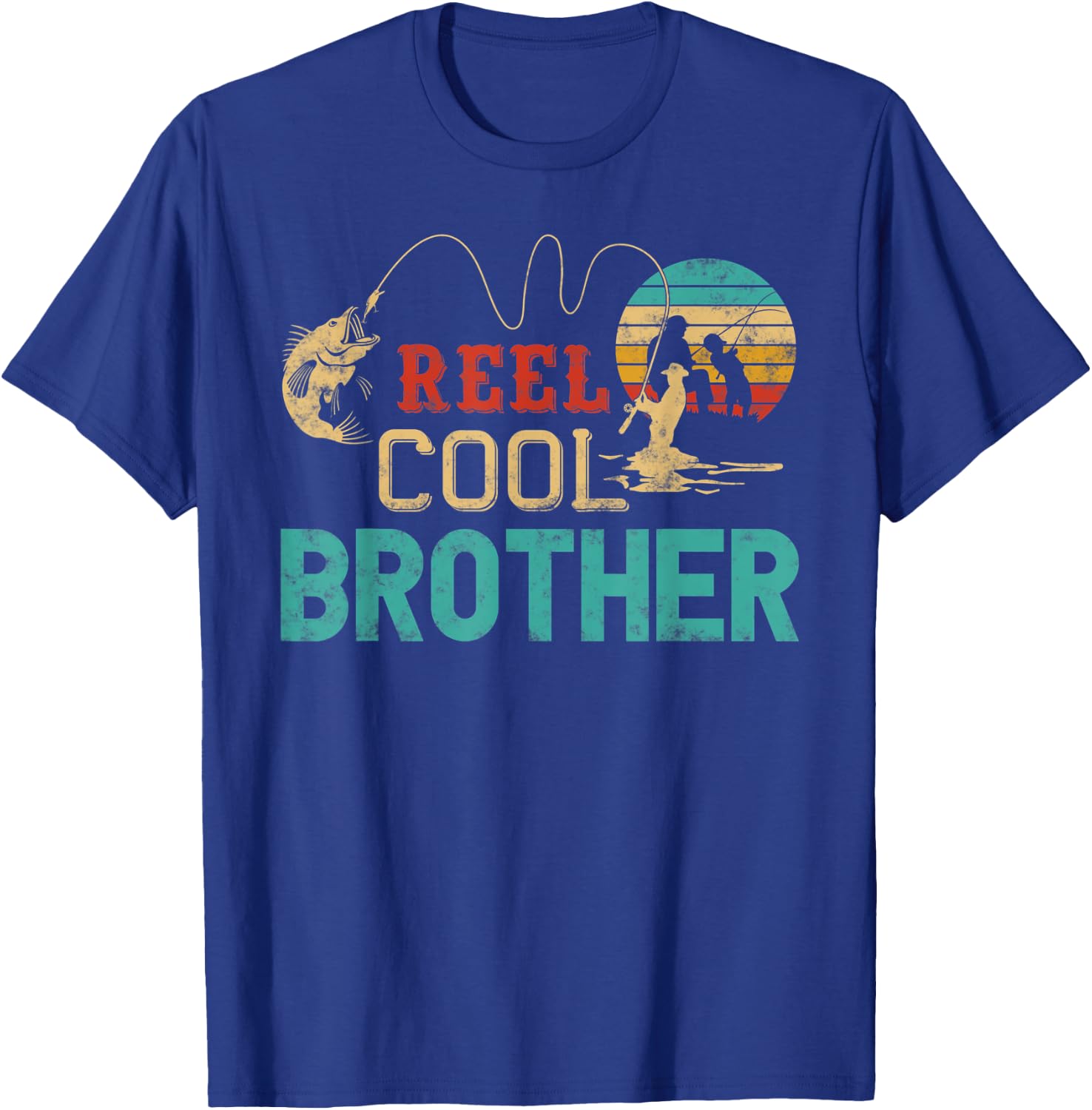 Reel cool Brother Fishing Father’s Day Gift Brother T-Shirt - T-Shirt | Royal