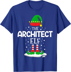 The Architect Elf Christmas Family Matching Outfit Xmas T-Shirt - T-Shirt | Royal