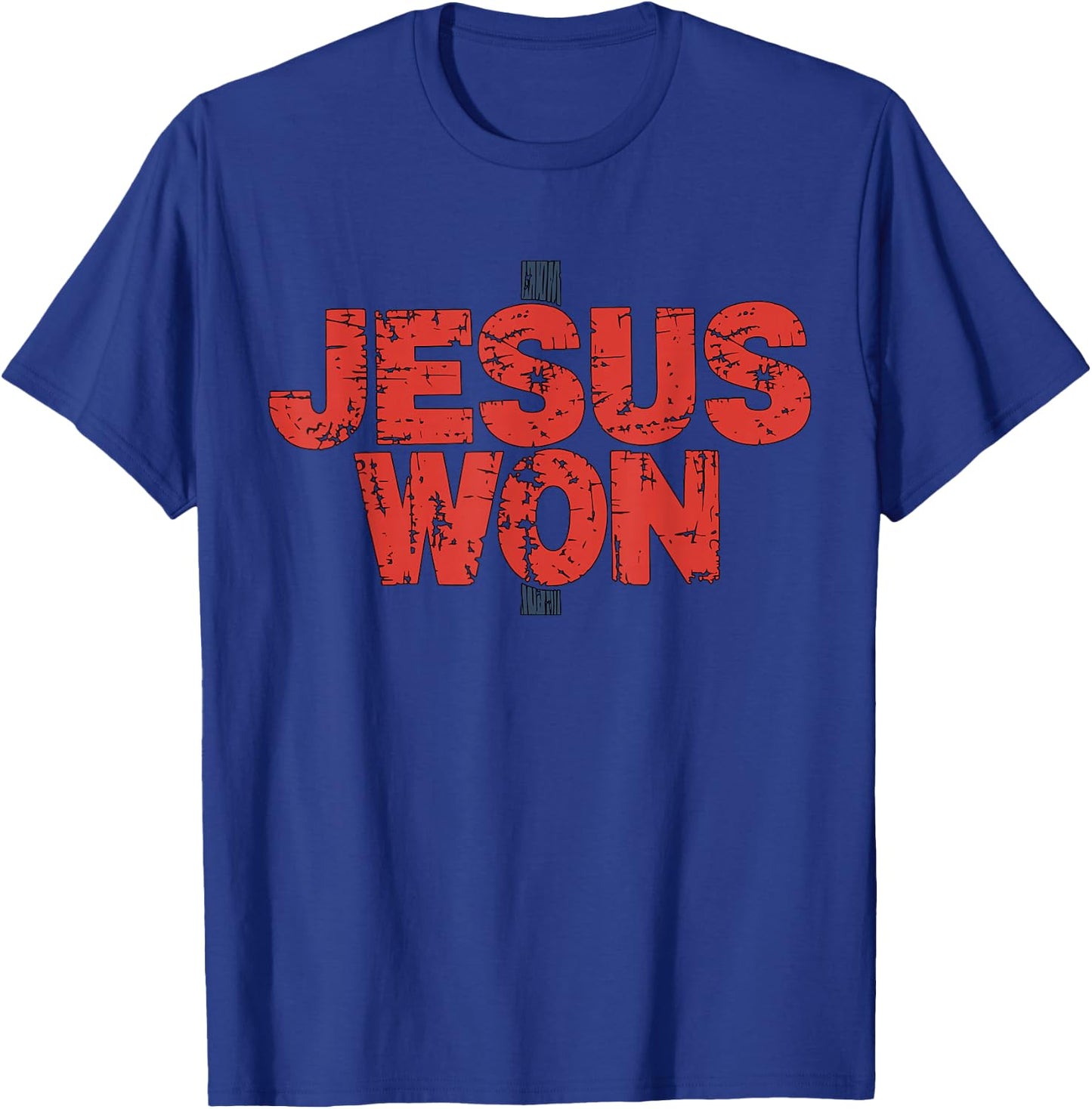 Jesus Won Christian Religious Faith T-Shirt - T-Shirt | Royal