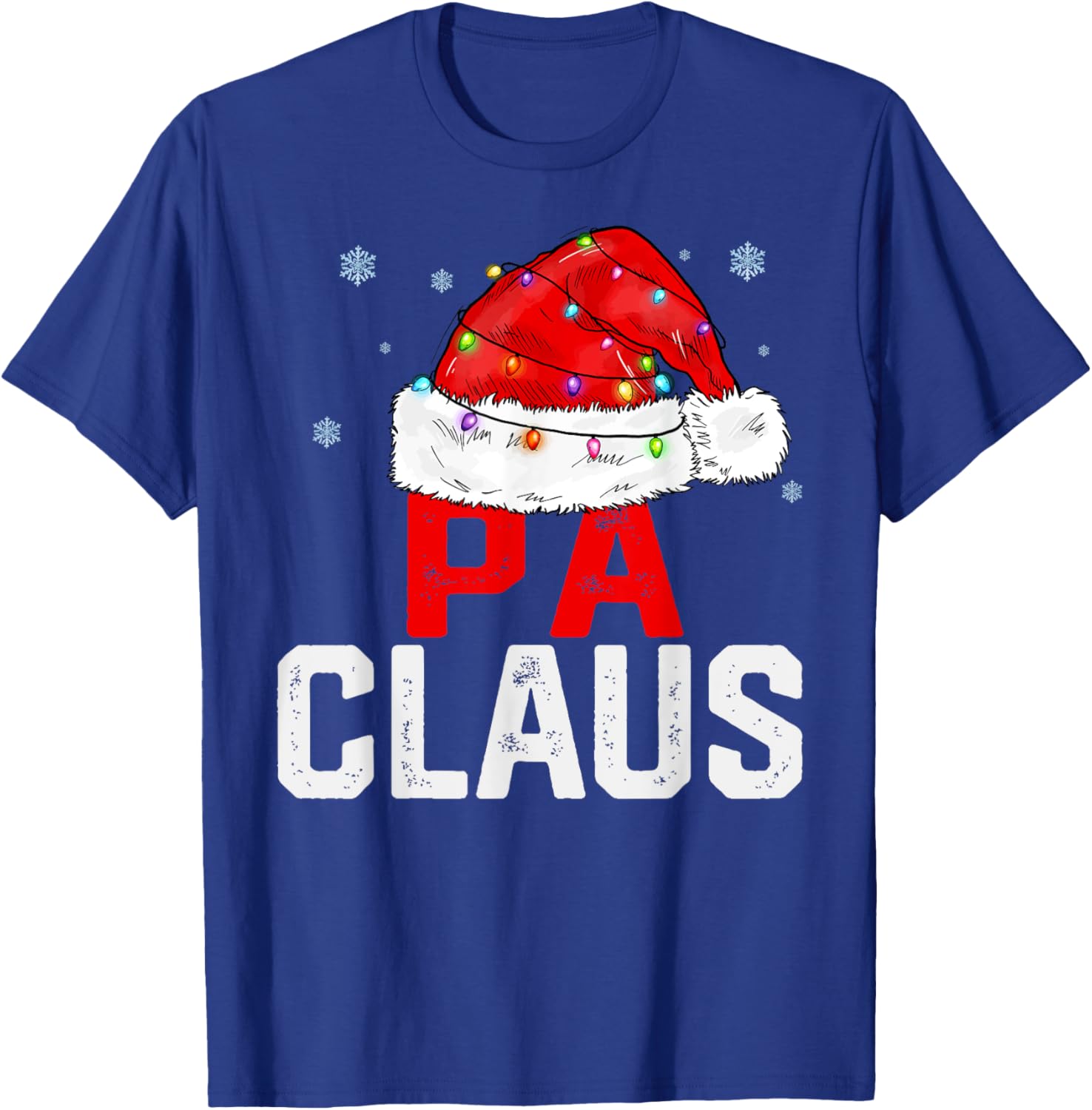 PA Claus Funny Xmas Family Matching Grandpa Christmas T-Shirt - T-Shirt | Royal