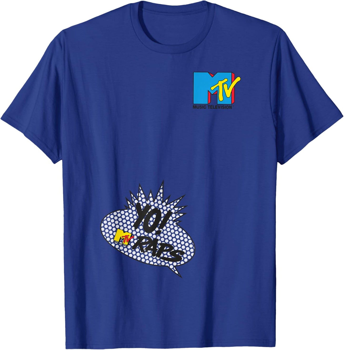 Front Back Mtv Logo Yo Mtv Raps Headbangers Spring Break T-Shirt - T-Shirt | Royal