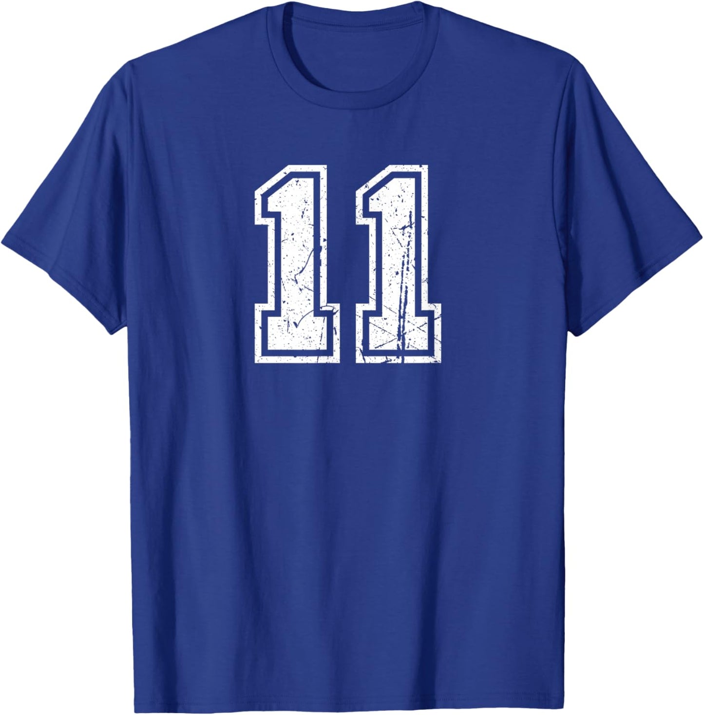 Number #11 Vintage Sports Number T-Shirt - T-Shirt | Royal