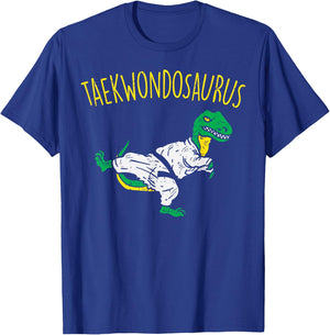 Taekwondosaurus Funny Trex Martial Arts Dinosaur Lover Gift T-Shirt - T-Shirt | Royal