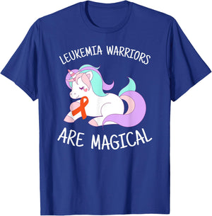 Unicorn Leukemia Awareness Gift, Leukemia Warrior T-Shirt - T-Shirt | Royal