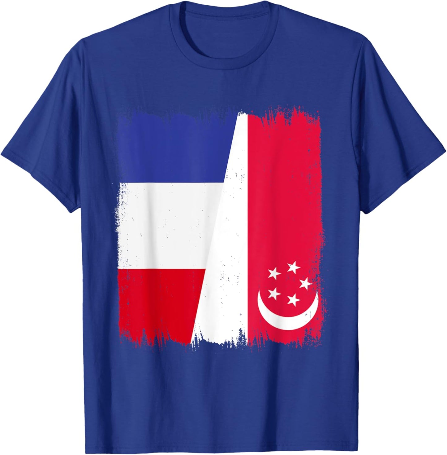 France Republic of Singapore Flag Singaporean French T-Shirt - T-Shirt | Royal