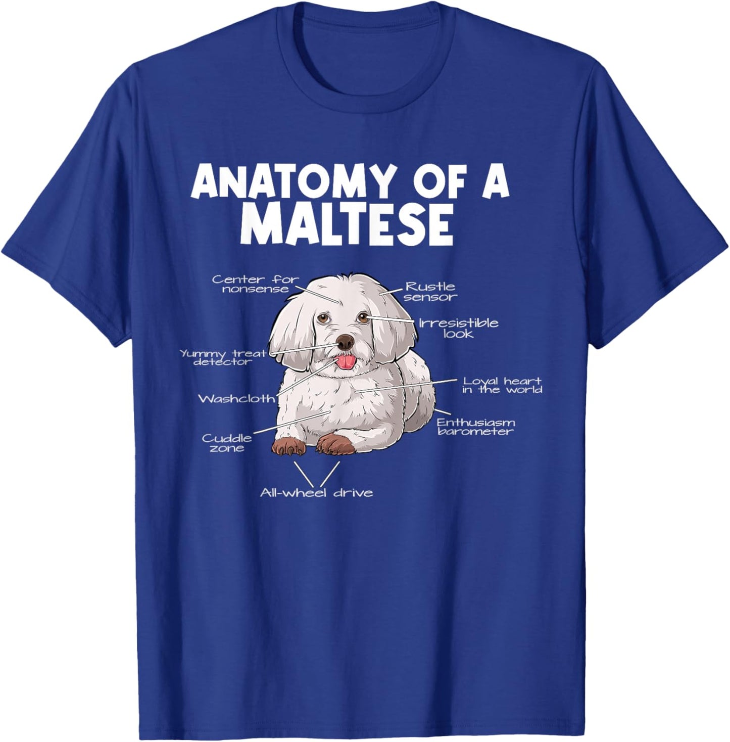 Anatomy of a Maltese T-Shirt - T-Shirt | Royal