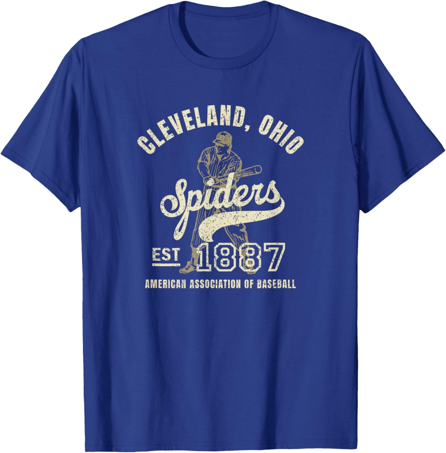 Vintage Cleveland Ohio Spiders Baseball T-Shirt - T-Shirt | Royal