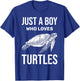 Just A Boy Who Loves Turtles Zoo Keeper Boys Gift Sea Turtle T-Shirt - T-Shirt | Royal