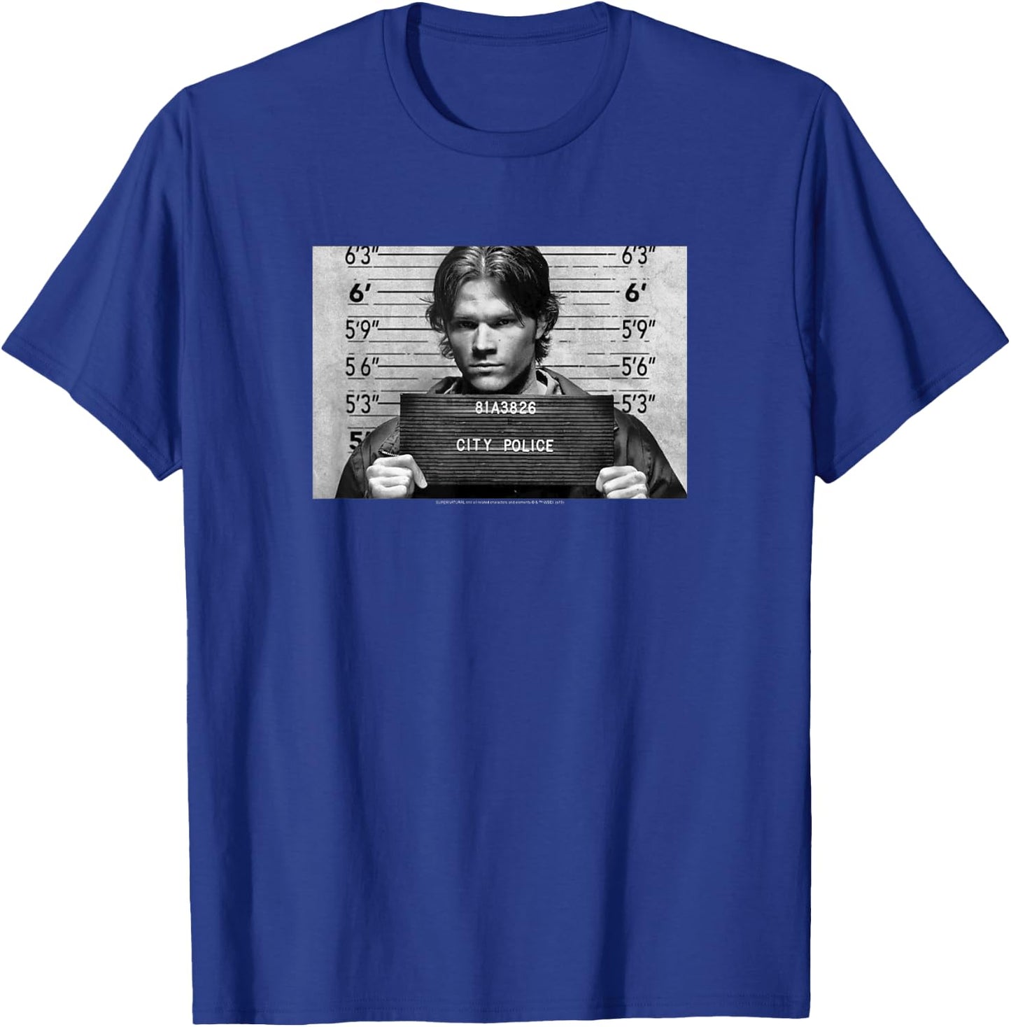 Supernatural Sam Winchester Mugshot T-Shirt - T-Shirt | Royal