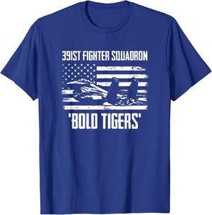 391st Fighter Squadron Bold Tigers T-Shirt - T-Shirt | Royal