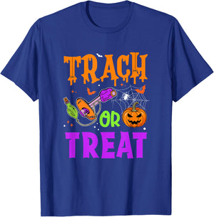 Respiratory Therapist Trach Or Treat Icu Rn Halloween Nurse T-Shirt - T-Shirt | Royal