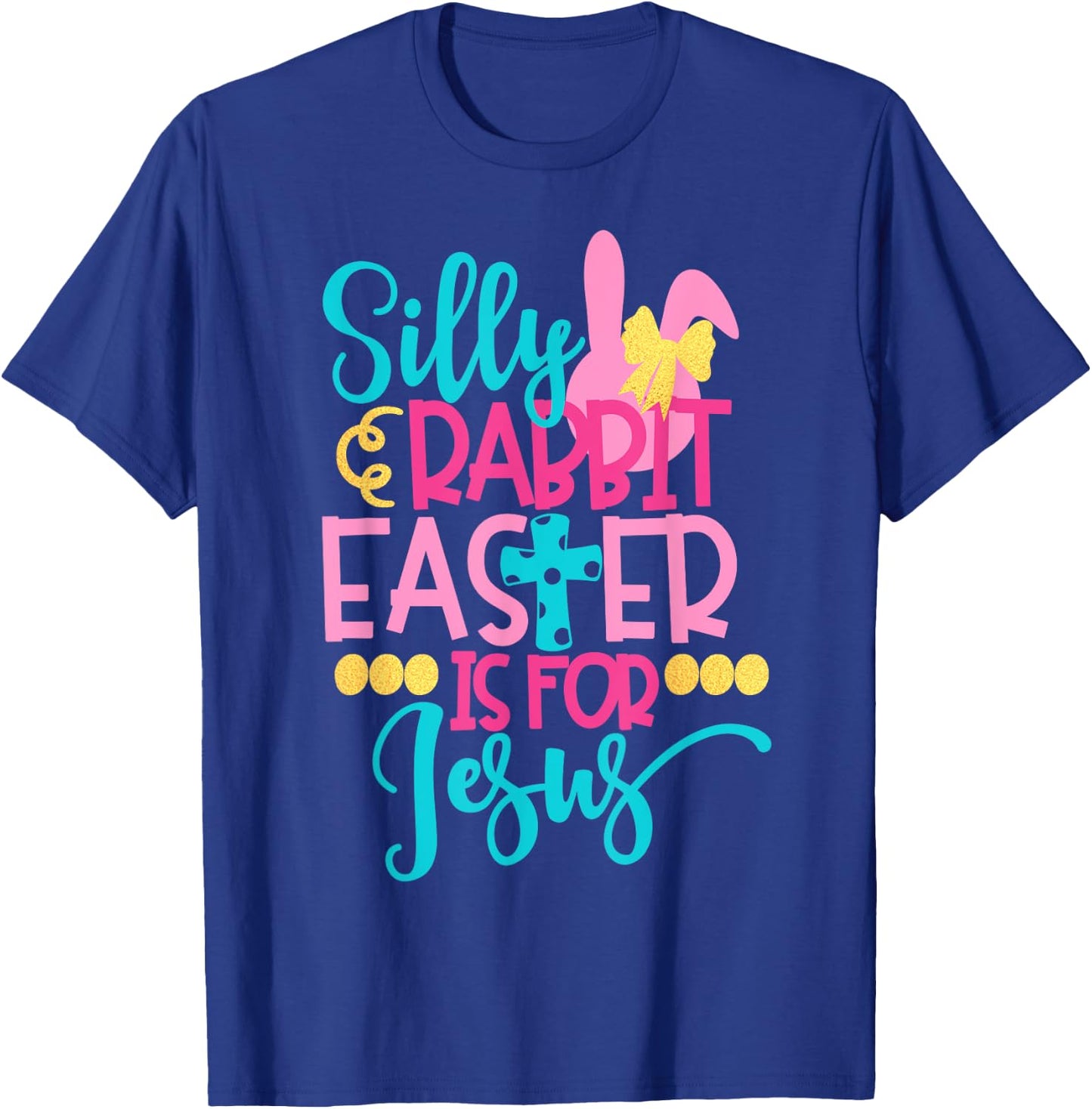 Rabbit Easter Bunny with Floppy Ear Gift Easter Spring T-Shirt - T-Shirt | Royal