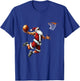Santa Playing Basketball Christmas T-Shirt - T-Shirt | Royal