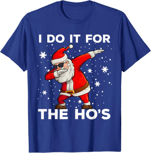 I Do It For The Hos Dabbing Santa Claus Christmas Kids Boys T-Shirt - T-Shirt | Royal