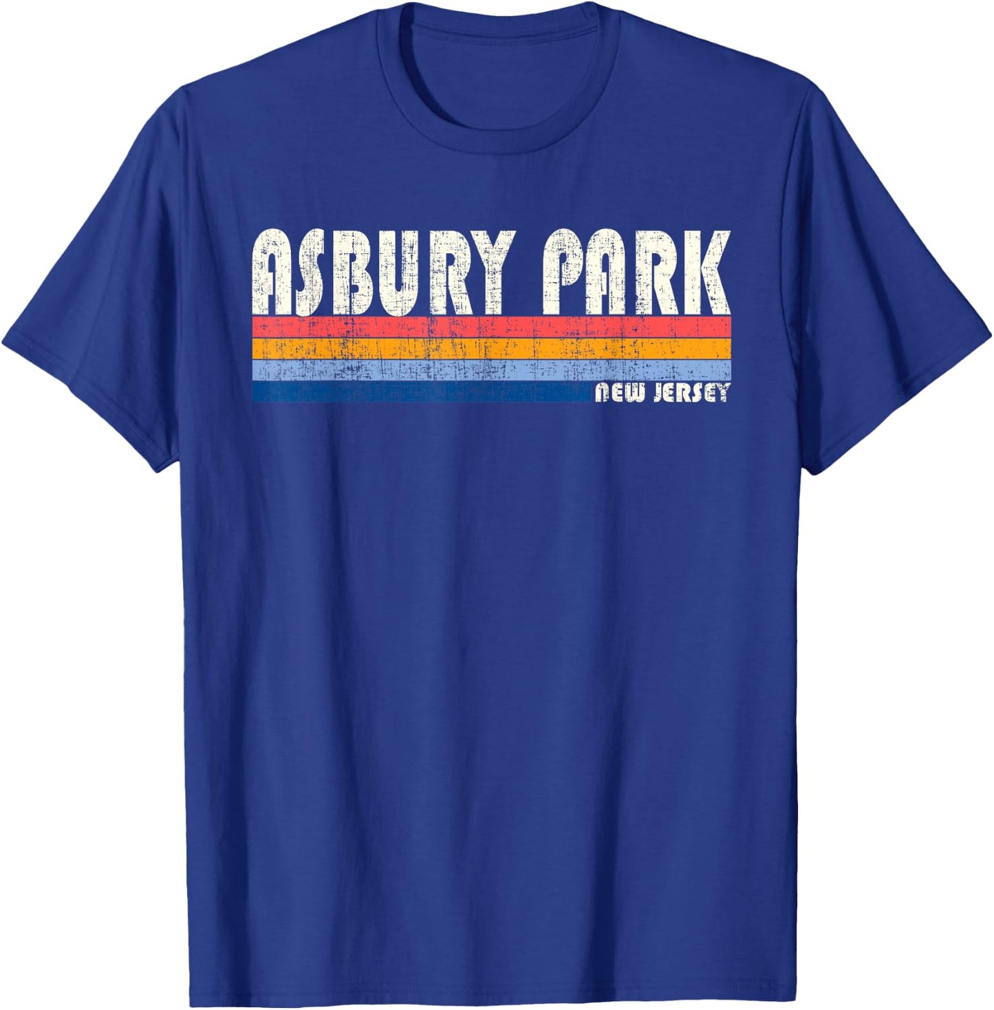 Vintage 70s 80s Style Asbury Park NJ T-Shirt - T-Shirt | Royal