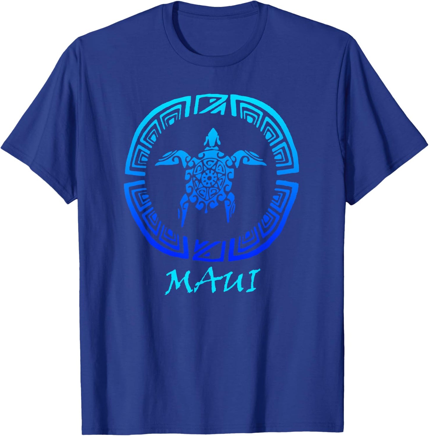 Maui Vintage Retro Tribal Sea Turtle Throwback T-Shirt - T-Shirt | Royal