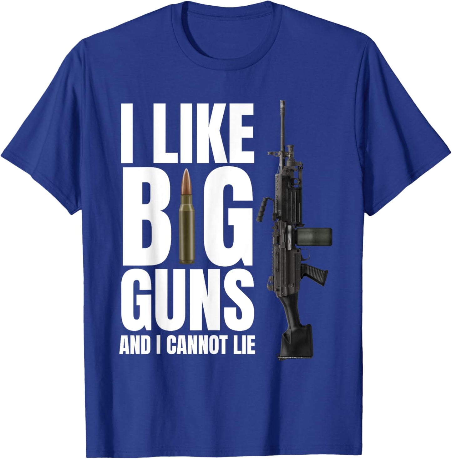 M249 Machine Gun Love 2nd Amendment Adult Pro Gun Men Women T-Shirt - T-Shirt | Royal