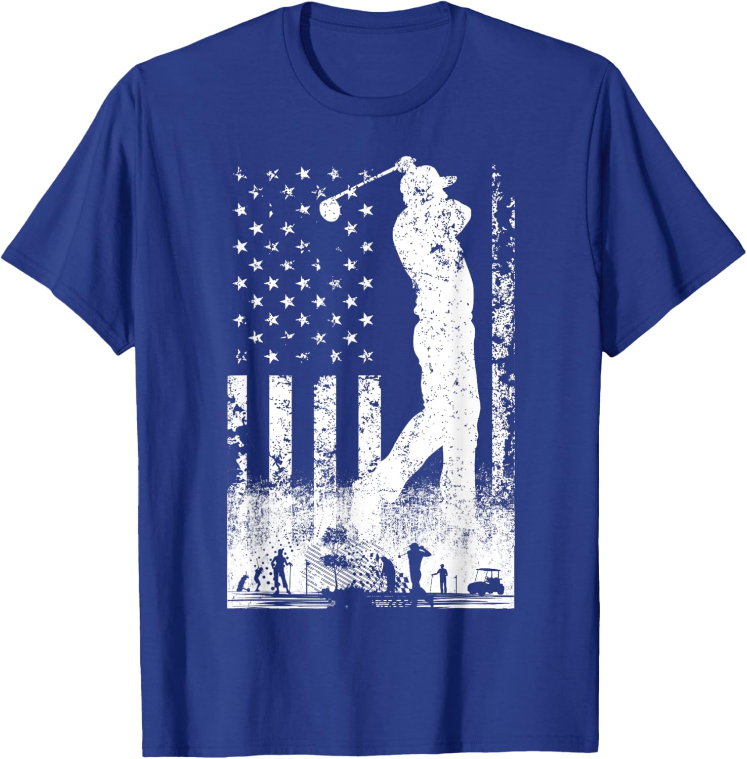 American Flag Golf Club USA 4th Of July Women Kids T-Shirt - T-Shirt | Royal