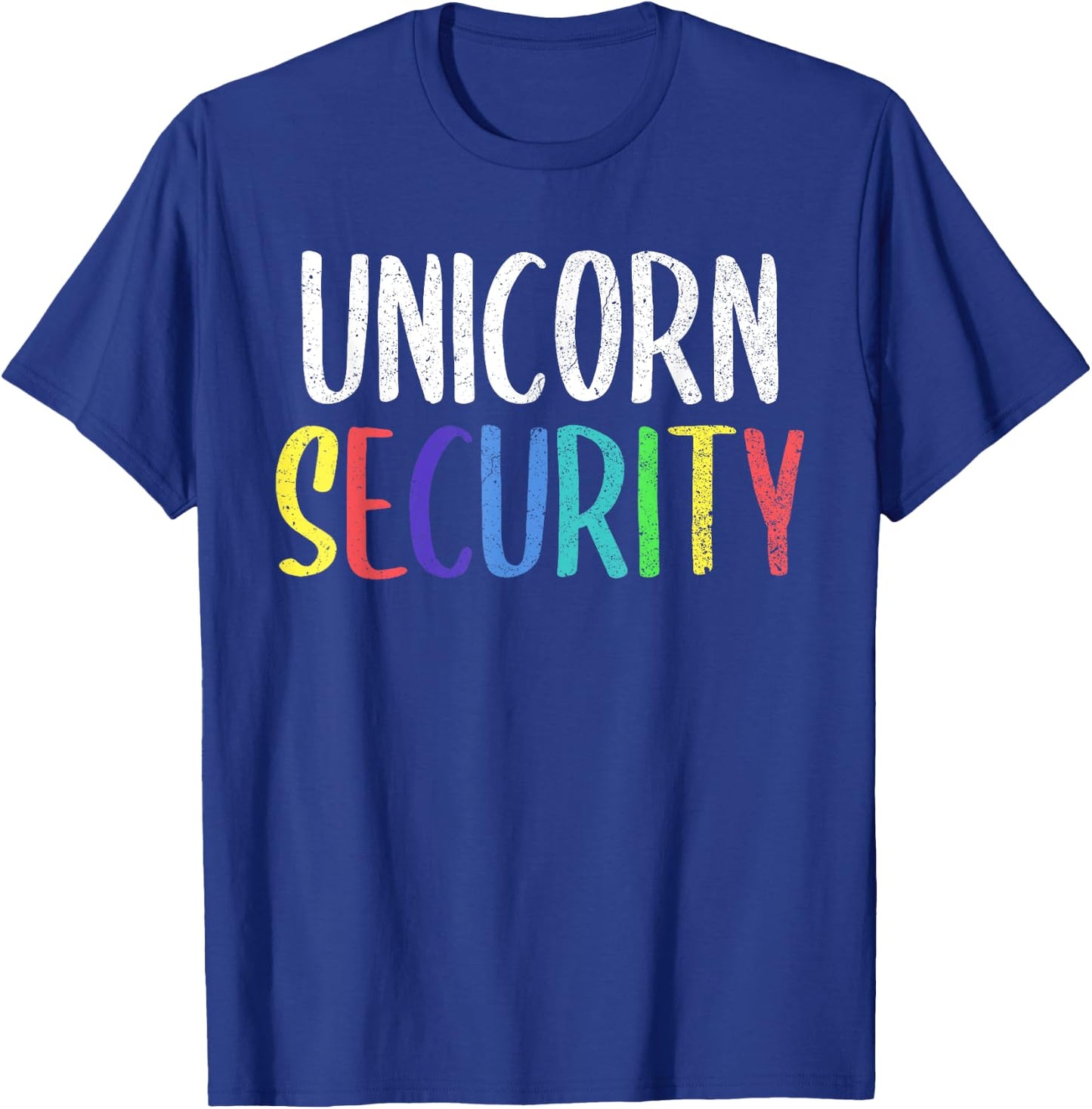 Halloween Dad Mom Daughter Adult Costume, Unicorn Security T-Shirt - T-Shirt | Royal