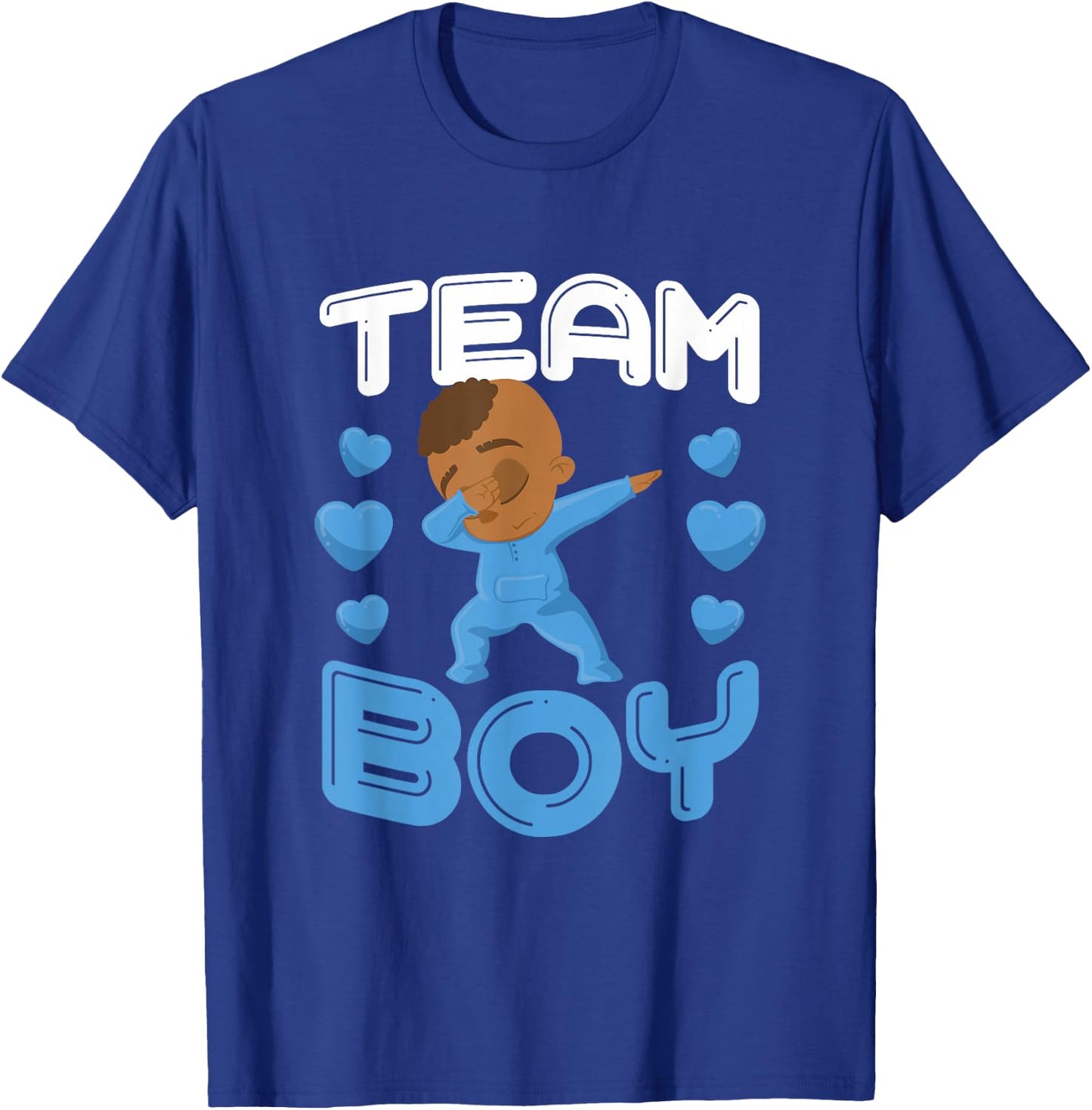 Cool Team Boy Gender Reveal Dabbing Black Baby It's A Boy T-Shirt - T-Shirt | Royal