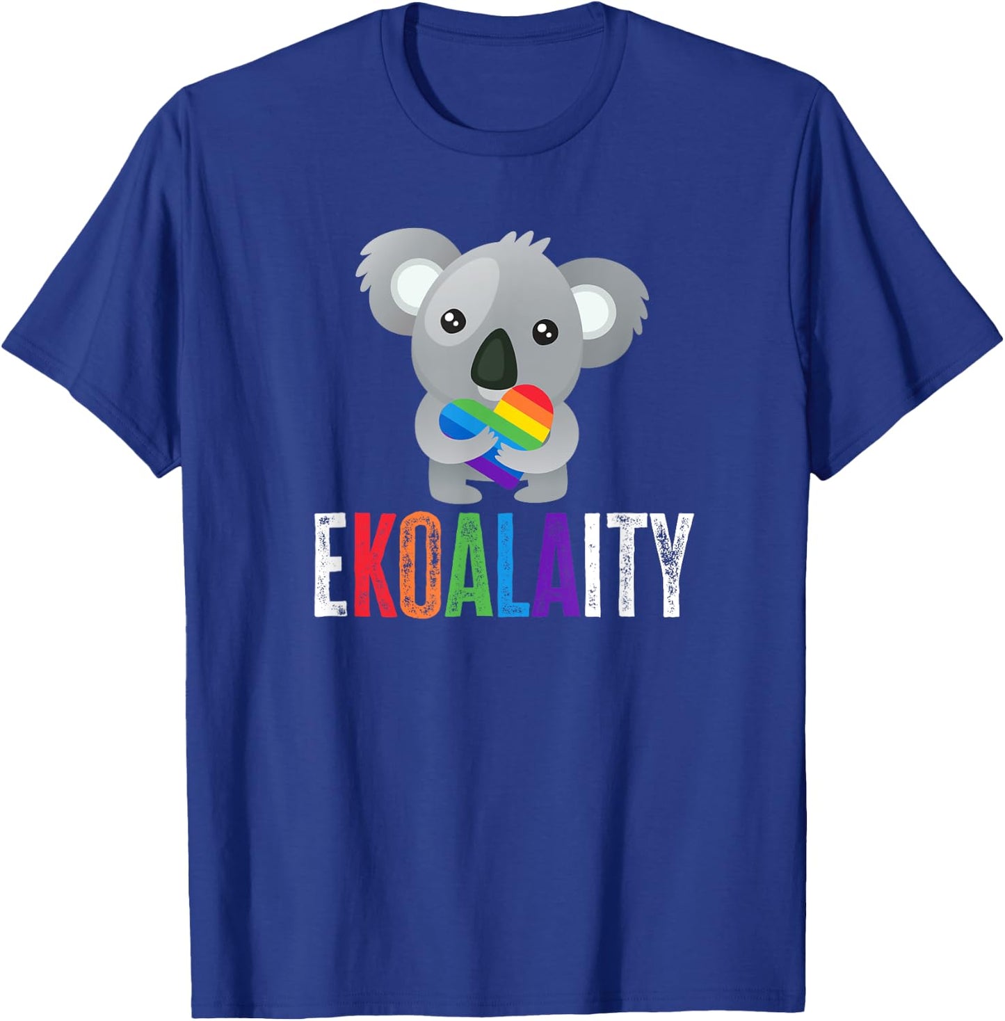 EKOALAITY Koala Rainbow Heart Pride Month T-Shirt - T-Shirt | Royal