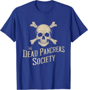 Dead Pancreas Society Skull Type 1 Diabetes T1D Awareness T-Shirt - T-Shirt | Royal