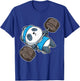 Panda Bear Gym Workout Training Bench Press Weight Lifting T-Shirt - T-Shirt | Royal