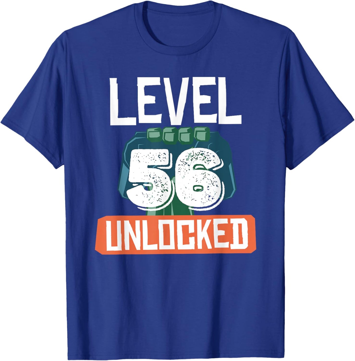 Level 56 Unlocked Funny Video Gamer 56th Birthday T-Shirt - T-Shirt | Royal