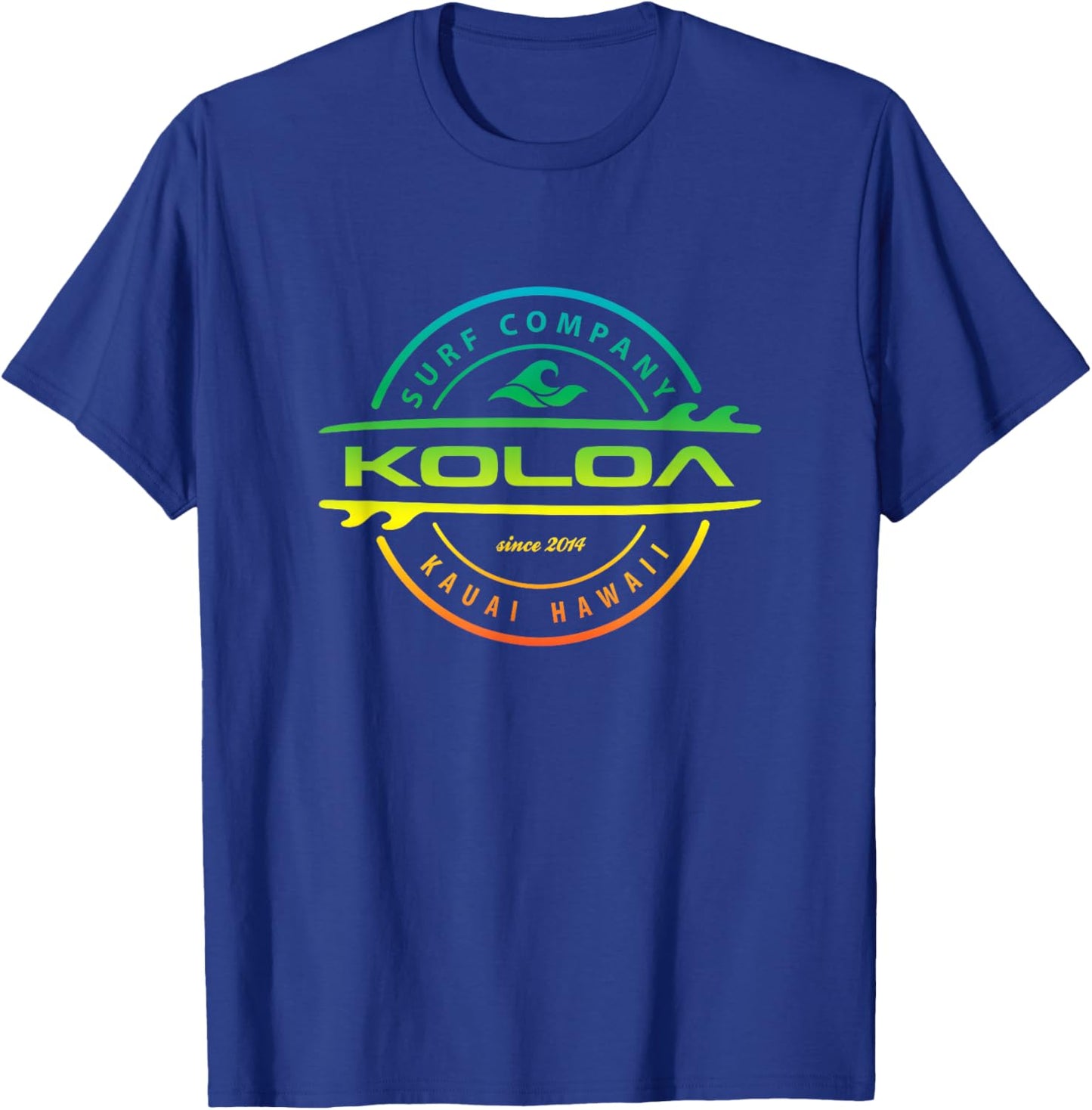 Koloa Surf Multicolor Lightweight Thruster Logo Graphic T-Shirt - T-Shirt | Royal