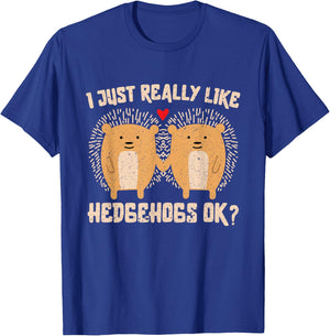 Forest Animal Hedgehog Gift Wildlife Hedgehog T-Shirt - T-Shirt | Royal