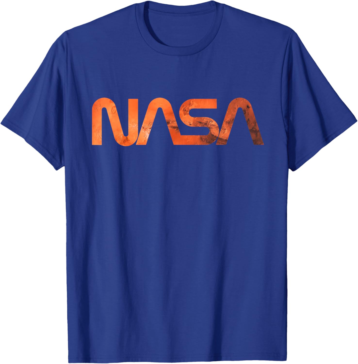 Cool NASA Worm Logo Vintage Retro Space Planet Mars Graphic T-Shirt - T-Shirt | Royal