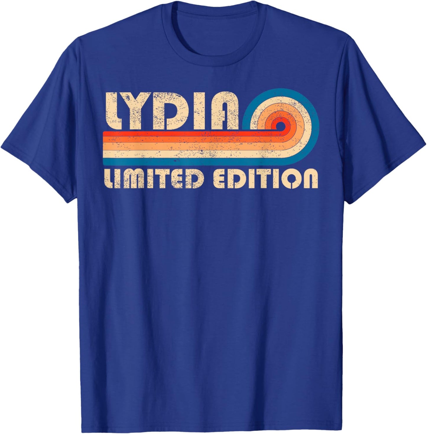 LYDIA First Name Funny Retro Vintage Birthday T-Shirt - T-Shirt | Royal
