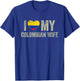 I Love My Colombian Wife Colombia Flag Funny Husband T-Shirt - T-Shirt | Royal