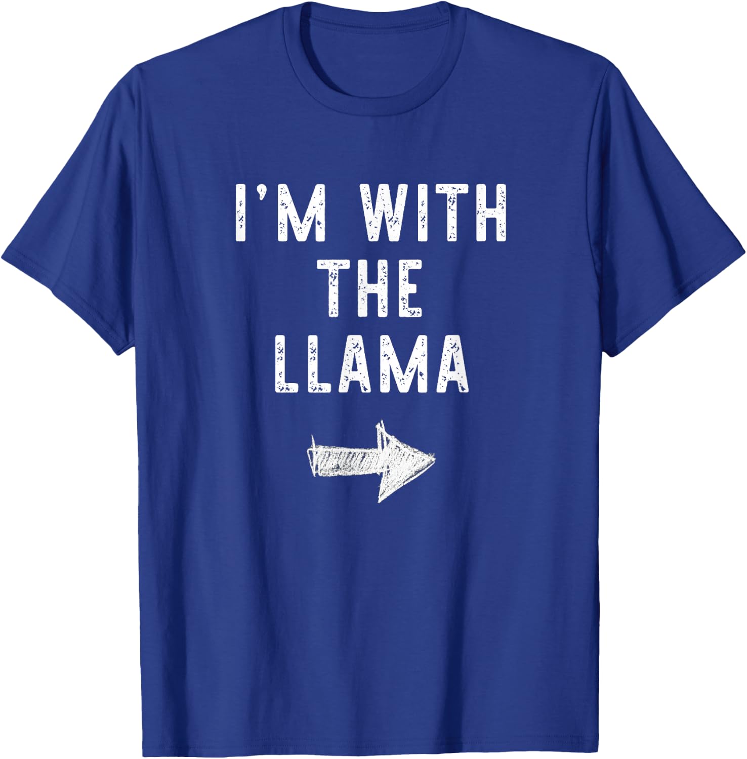 I’m With The Llama Funny Halloween Couple Costume T-Shirt - T-Shirt | Royal