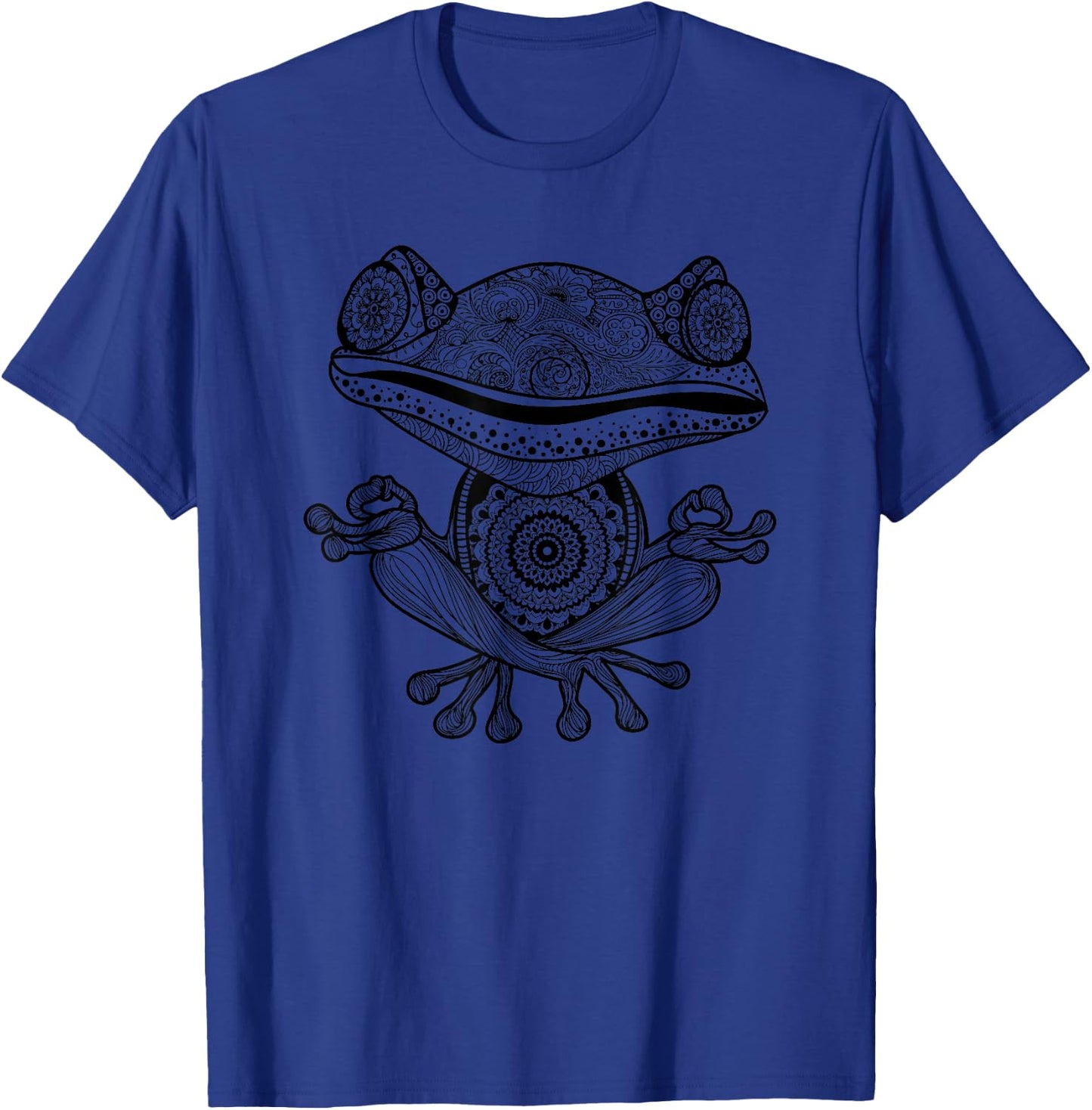 Yoga Shirt Yoga Frog Mandala Meditation Class Teacher Gift T-Shirt - T-Shirt | Royal
