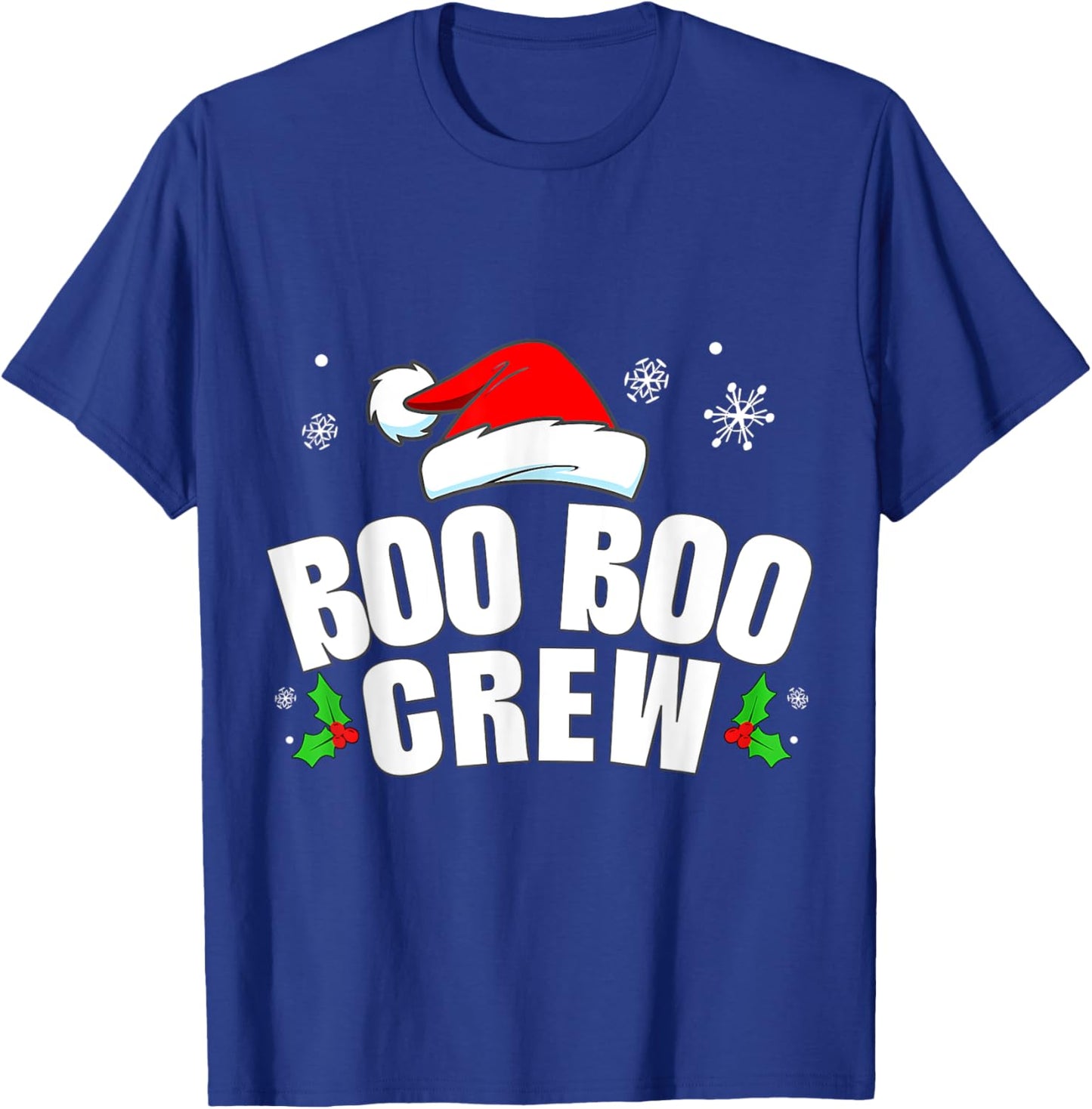 Christmas Boo Boo Crew Men Women Buffalo Plaid T-Shirt - T-Shirt | Royal