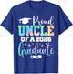 Senior 2026 Proud Uncle A Class of 2026 Graduate T-Shirt - T-Shirt | Royal