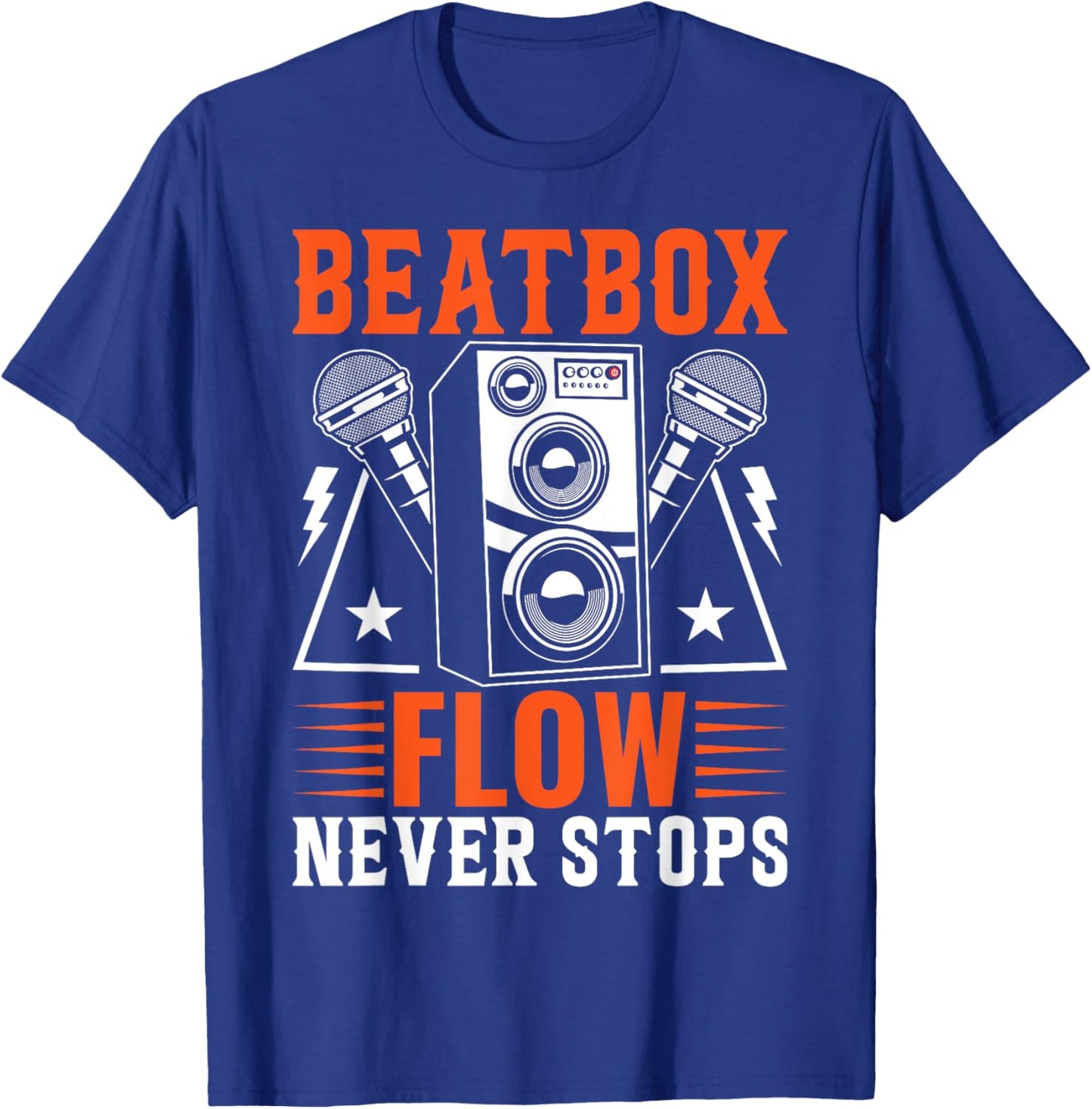 Beatbox Flow Never Stops Beatbox Beatboxing T-Shirt - T-Shirt | Royal