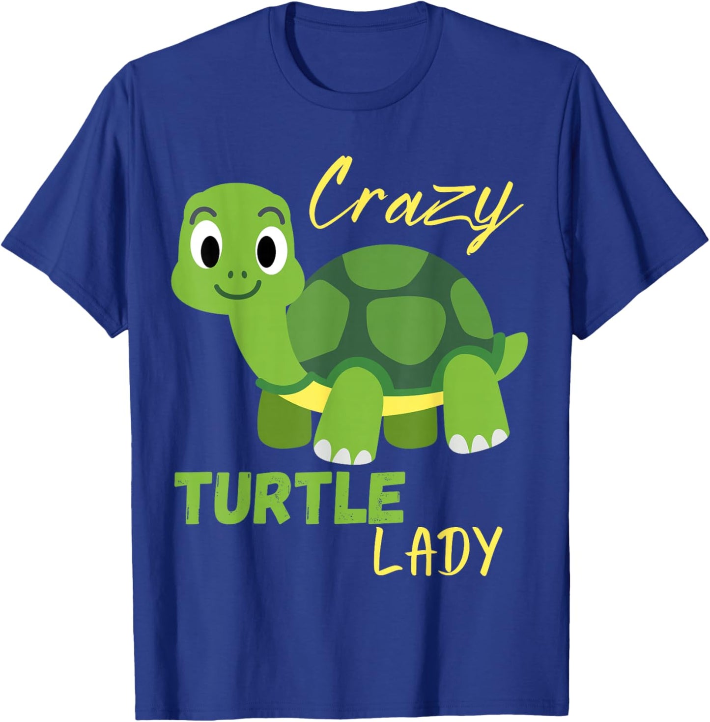Funny Crazy Turtle Lady for Girl or Woman who loves Turtles T-Shirt - T-Shirt | Royal