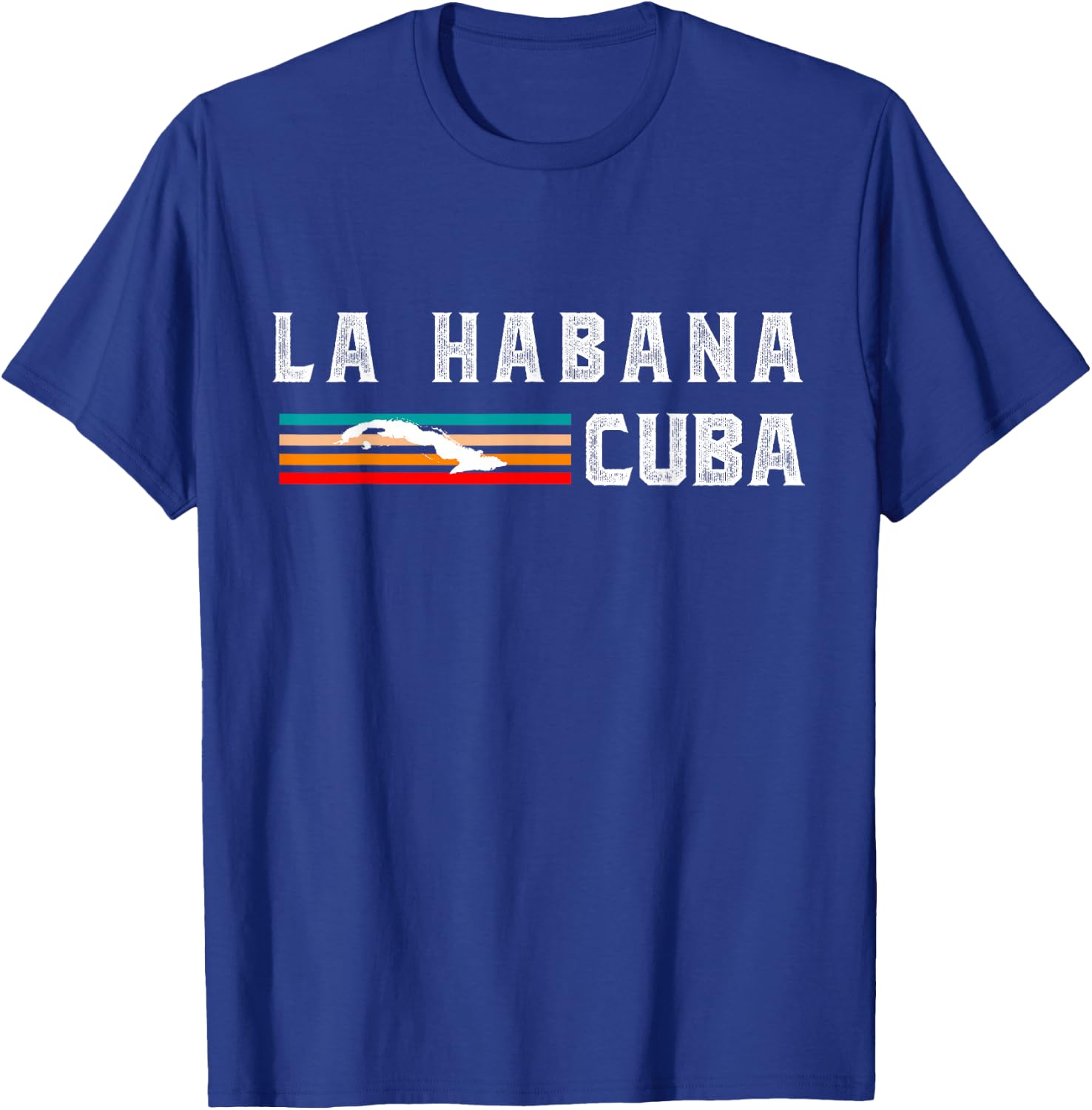 La Habana Cuba Map Souvenir Retro Vintage Cubano Cuba T-Shirt - T-Shirt | Royal