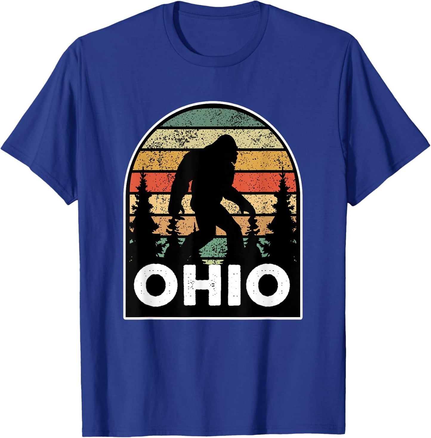 Ohio with a Bigfoot, or a Sasquatch T-Shirt - T-Shirt | Royal