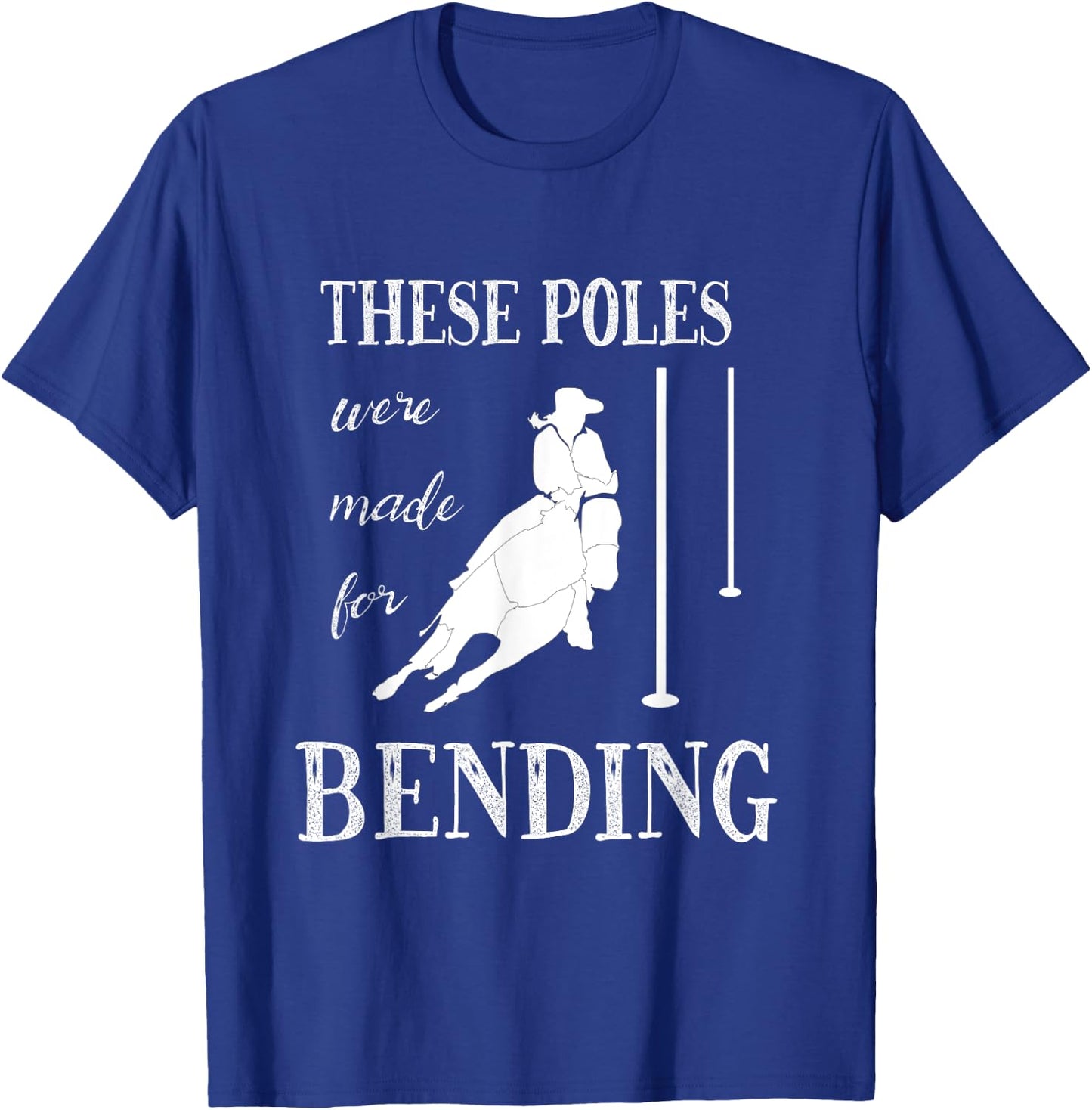 Pole Bending Western Horse Riding Event T-Shirt - T-Shirt | Royal