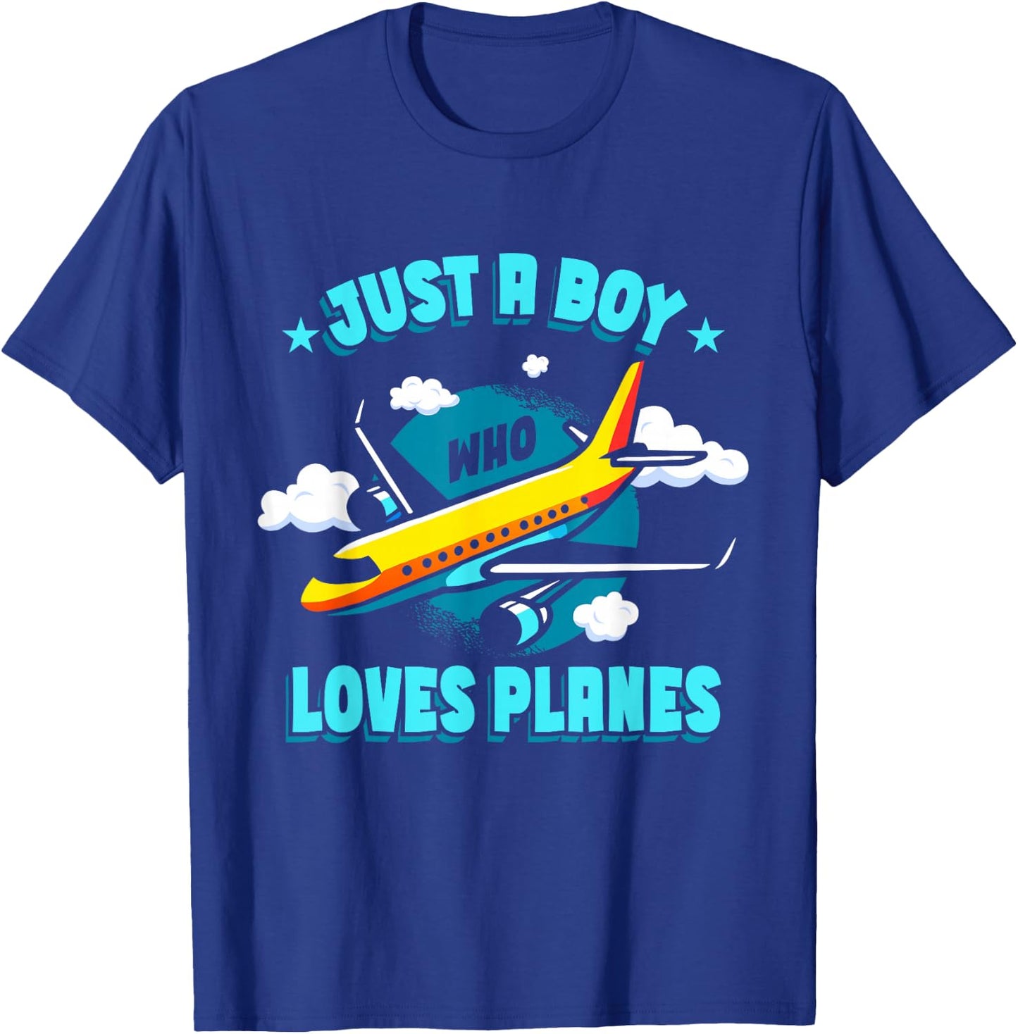 Plane Toddler Airplane Kids Just A Boy Who Loves Planes T-Shirt - T-Shirt | Royal