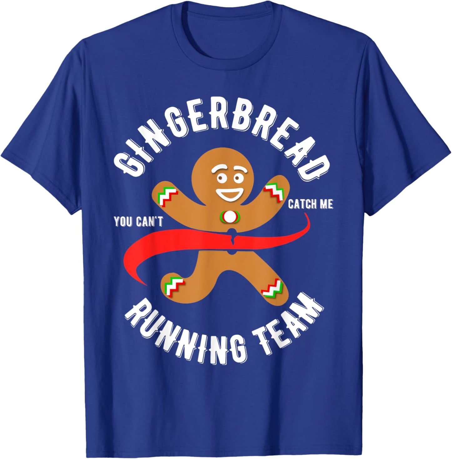 Gingerbread Running Team Xmas Cookie Christmas T-Shirt - T-Shirt | Royal