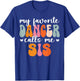 Retro Groovy Dancer My Favorite Dancer Calls Me Sis T-Shirt - T-Shirt | Royal