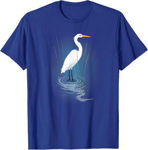 Snowy Egret T-Shirt - T-Shirt | Royal