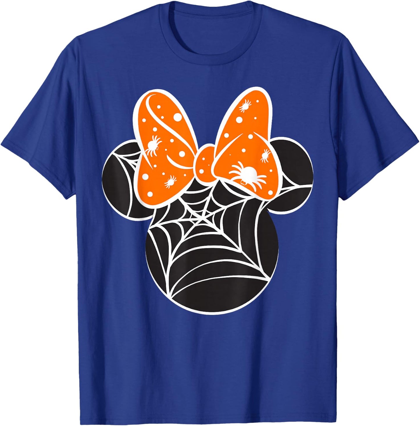 Disney Mickey & Friends Halloween Minnie Spider Web Logo T-Shirt - T-Shirt | Royal