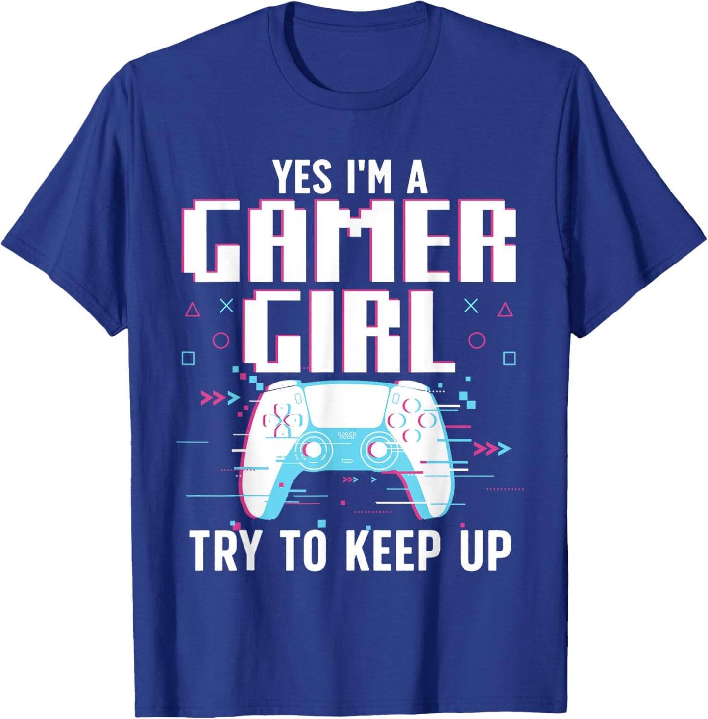 Cool Gamer Girl Girls Kids Gaming Video Game Nerd T-Shirt - T-Shirt | Royal