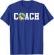 Best Volleyball Coach Funny Trainer Court Volleyball Coach T-Shirt - T-Shirt | Royal