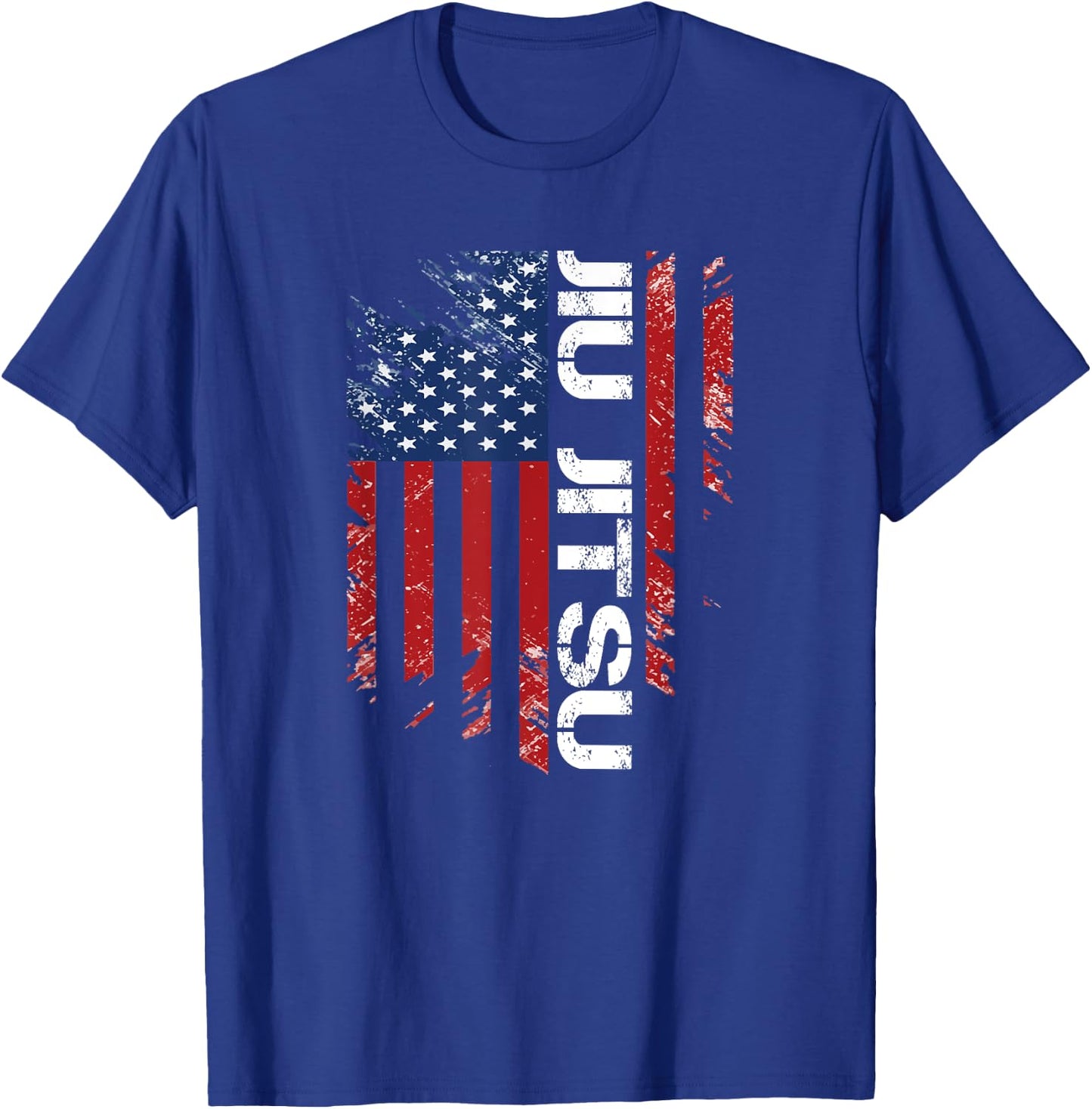 Vintage American USA Flag Brazilian jiu jitsu belts Shirt Women Kids Men T-Shirt - T-Shirt | Royal